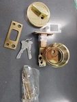 General D160 605 Single Cylinder Deadlock Polished Brass Finish. Fixed Price $40.00.