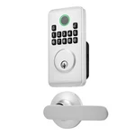 Keyless Entry Door Lock With Handle Set, Electronic Keypad Deadbolt Lever. Fixed Price $73.73.