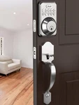 Zowill Electronic Nickel Keypad Deadbolt Lever Sets Smart Lock Keyless Door. Fixed Price $74.90.