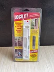 Lockit! Double Bolt Sliding Glass Door Lock, White, Sku 527631. Fixed Price $24.99.