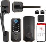 Keyless Hornbill Biometric Digital Smart Lock Front Door Oil Rubbed Bronze, 1547. Fixed Price $123.09.