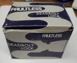 New Faultless Polished Brass Double Cylinder Lock D272 Backset 3/8" With Key. Fixed Price $13.99.