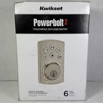 Kwikset Powerbolt 2 Touchpad Keyless Entry Satin Nickel 99070-101 Open Box. Fixed Price $44.99.