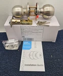 Smart Lock K10: Fingerprint Door Biometric Knob Satin Nickel. Fixed Price $32.08.