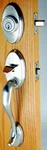 Kwikset Shelburne Handleset With Tustin Lever Satin Nickel 800SEXTNL15 #6RZ. Fixed Price $41.99.