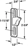 Prime-line 14504 Chrome Steel Interior Latch Strike 0.5 W X 2.75 In.. Fixed Price $14.34.