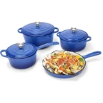 Signature Enameled, Cast Iron 7-PIECE Cookware Set With Lids. Fixed Price $152.99.