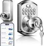 Teeho TE018 Smart Door Knob With Keypad, App Control, Keyless Entry Digtal. Fixed Price $130.79.