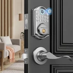 Keyless Entry Smart Door Lock Fingerprint Password Satin Nickel Home Security. Fixed Price $100.90.