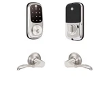 Yale Assure Lock Norwood Lever + Wi-fi Bluetooth Smart I4. Fixed Price $159.99.
