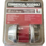 Tell Manufacturing Satin Stainless Steel Key Control Deadbolt CL500055 B6. Fixed Price $29.66.