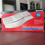 Microsoft Natural Keyboard Elite White Ergonomic Wired Split Keypad New Open Box. Fixed Price $150.00.