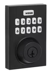 Weiser Zwave 700 Lr Push Button Contemporary Deadbolt Smart Lock, Matte Black. Fixed Price $109.29.