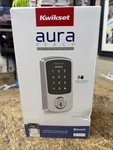 Kwikset Aura Reach Smart Deadbolt Matter Thread Satin Nickel 994000-001. Fixed Price $125.00.