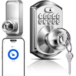 Smart Door Knob With Keypad Keyless Entry Digital Lock Satin Nickel Teeho TE018. Fixed Price $154.99.