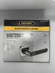 Defiant Castle Electronic Touchpad Lever Door Handle, Satin Nickel Finish. Fixed Price $50.00.