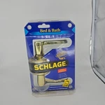 Schlage Bed & Bath Left Door Handle W/ Lock Bright Brass. Fixed Price $19.00.