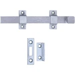 Tell Commercial 8 In. Satin Chrome Door Surface Bolt DT100017. Fixed Price $37.41.