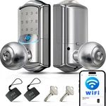 Veise VE028 Built-in Wi-fi Smart Lock Knob Fingerprint Keyless Entry Handle App. Fixed Price $132.40.