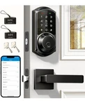 Veise VE06-L Smart Lock Keyless Entry Deadbolt With 2 Lever Handles Matte Black. Fixed Price $79.00.