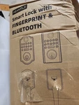 Heantle Smart Lock With Fingerprint And Bluetooth, Model A2-BBFHST-HNT. Fixed Price $40.00.