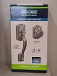 Schlage FE285GCAM619GEOCAM Camelot Satin Nickel Deadbolt And Entry Door Knob. Fixed Price $81.86.