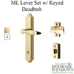Ideal Ml Lever Set Keyed Deadbolt Storm Door Handle Surface Mount 5-1/2". Fixed Price $127.60.