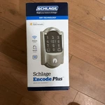 Schlage Encode Plus Satin Nickel Wi-fi Deadbolt With Camelot Trim. Fixed Price $280.00.