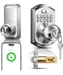 Smart Door Knob Keypad Keyless Entry App Auto-lock Teeho TE018 Satin Nickel. Fixed Price $37.99.