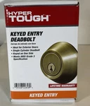 Hyper Tough Keyed Entry Single Cylinder Deadbolt Antique Brass Free Fast Ship. Fixed Price $19.90.