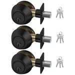 3 Pack Keyed Alike Deadbolt, Single Cylinder Entry Door Lock With Same Key, 9. Fixed Price $66.49.