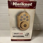 Kwickset #9909-001 Smartcodesmart Door Lock Deadbolt Bright Brass. Fixed Price $59.99.
