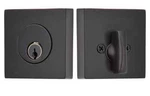 Emtek 8468US19 Rectangular Style Brass Modern Single Cylinder Deadbolt Flat Blac. Fixed Price $65.00.
