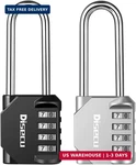 Pack Disecu 2.6 Inch Long Shackle Combination Lock, 4 Digit Outdoor Waterproof. Fixed Price $17.05.