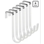 Unbranded Over The Door Hooks 6 Pack White New Metal Closet Organizer Hangers. Fixed Price $5.00.