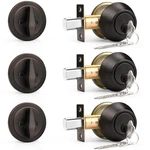 Probrico Keyed Alike Single Cylinder Deadbolts Oil Rubbed Bronze(combo Packs),. Fixed Price $40.07.