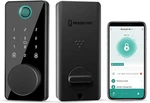 Mousetro Smart Door Lock Deadbolt ZN-S03, Fingerprint Access, Keyless, Black. Fixed Price $46.00.