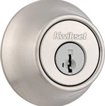 Kwikset 660 Deadbolt Lock, Satin Nickel Round Exterior Keyed Front Entry Door, P. Fixed Price $20.99.