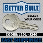 Better Built Truck Tool Box Replacement Key Cut Code J201 - J240. Fixed Price $6.99.