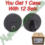 *12-SETS* Kwikset Deadbolt Low Profile Single Cylinder Matte Black 92580-026. Fixed Price $309.99.