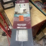 Home Decorators 10793478361823 White Cordless Room Darkening Faux Wood Blind. Fixed Price $32.99.