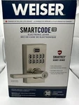 New! Weiser Smartcode 10 Electronic Lever Deadbolt Lock - Satin Nickel Finish. Fixed Price $132.00.