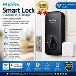 Laview Wifi & Bluetooth Enabled Smart Lock (black) - New. Fixed Price $59.99.