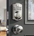 Veise Keyless Entry Door Lock With 2 Knobs, Electronic Backlit Keypad Deadbolt. Fixed Price $34.90.