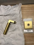 Viaggio 626198 Left Handed Solid Brass Non-turning Dummy Door Lever Satin. Fixed Price $68.99.