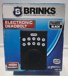 Brinks Electronic Exterior Deadbolt Matte Black New. Fixed Price $35.00.