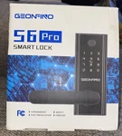 Geonfino Fingerprint Door Lock With Handle, Keyless Entry. Fixed Price $65.00.