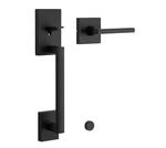 Kwikset San Clemente Matte Black Front Door Handle Pull Exterior Interior Lever. Fixed Price $65.00.