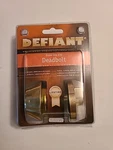 Defiant Door Deadbolt Keyed One Side 154-717 Bright Brass. Fixed Price $9.99.