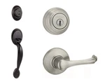 Kwikset Dakota Venetian Bronze Handleset W/ Dorian Brushed Nickel Inside Lever. Fixed Price $99.99.